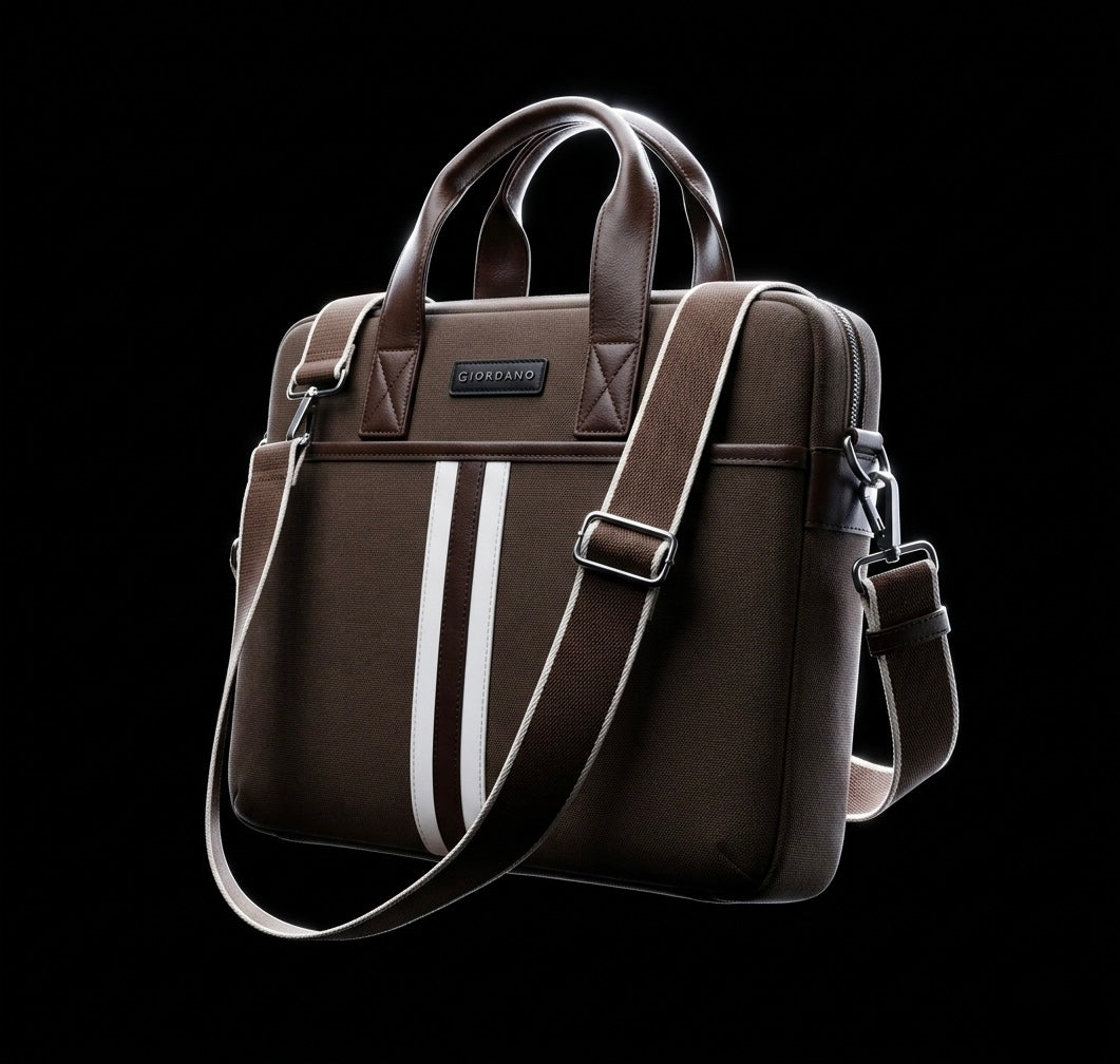 Stripes Canvas Laptop Bag